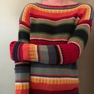 Colorful striped sweater